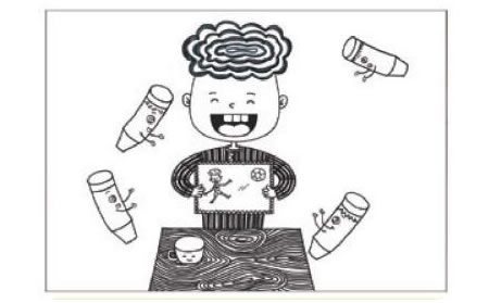 自畫(huà)像兒童線描畫(huà)創(chuàng)作步驟04
