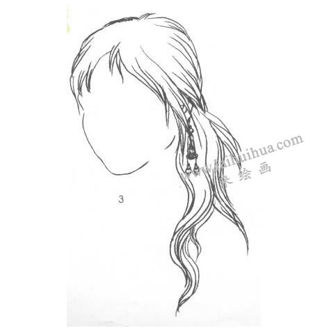 人物頭像半側(cè)面線描寫(xiě)生畫(huà)法步驟03