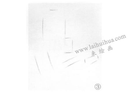 花瓶、雞蛋和蒜組合素描畫法步驟03