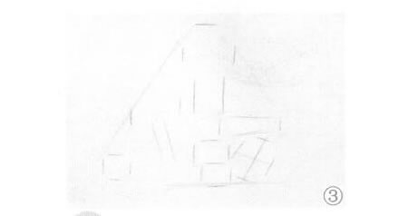 有蘋果的靜物組合素描畫法步驟03