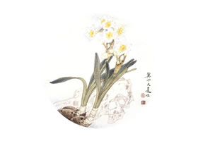 俞致貞《水仙》工筆畫技法步驟