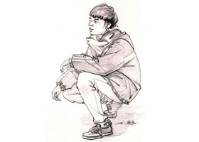 速寫蹲姿練習