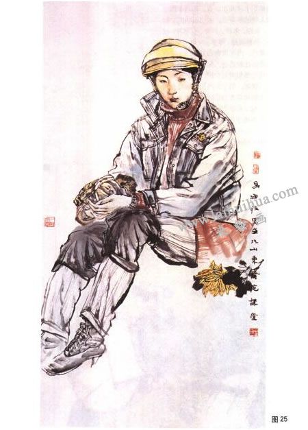 寫意人物畫薄畫法圖例