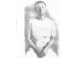 《男青年半身素描》寫生