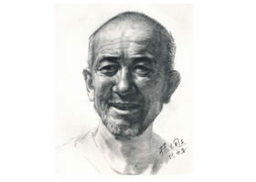 楊國杰人物素描畫法步驟（老年男子）