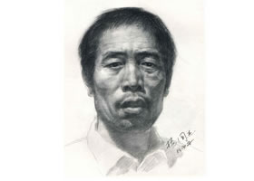 楊國杰中年男子肖像素描畫法