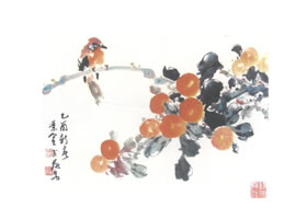 金橘寫(xiě)意畫(huà)法