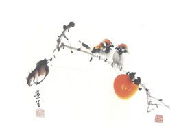 柿子寫(xiě)意畫(huà)法