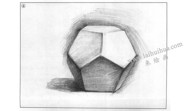 五邊形多面體石膏幾何體素描畫法步驟圖示04