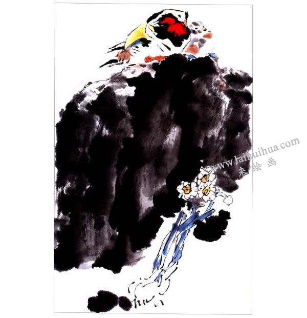 一對(duì)鴛鴦畫(huà)法步驟04