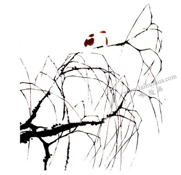 李同安《柳趣圖》小寫意畫(huà)法步驟圖示02