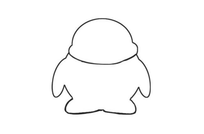 企鵝簡筆畫創(chuàng)作步驟圖示02