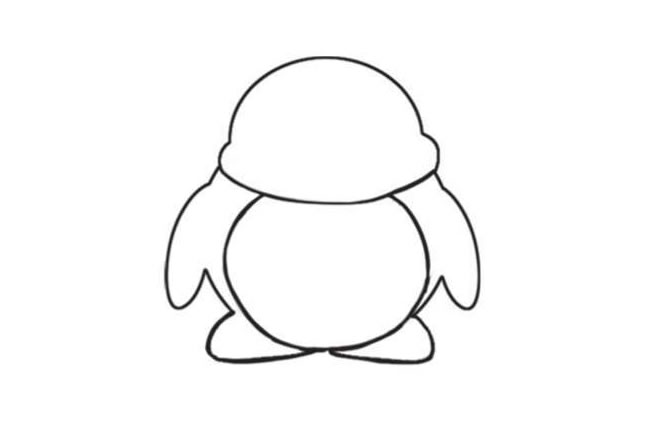 企鵝簡筆畫創(chuàng)作步驟圖示03