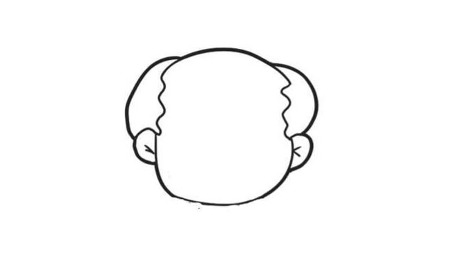 爺爺簡(jiǎn)筆畫(huà)創(chuàng)作步驟圖示01