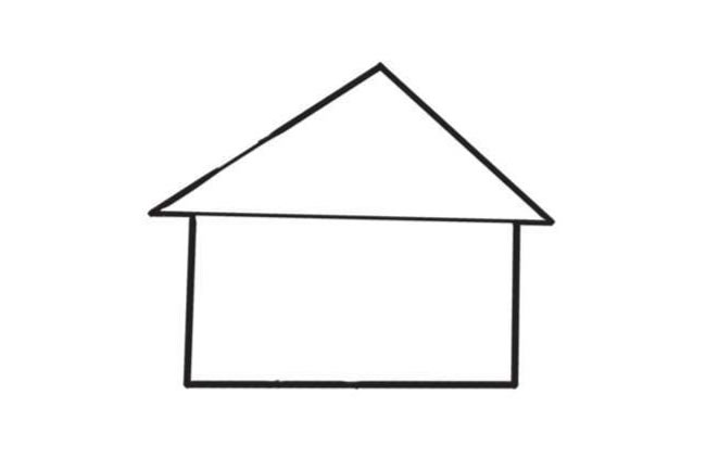 房子簡(jiǎn)筆畫(huà)創(chuàng)作步驟圖示02