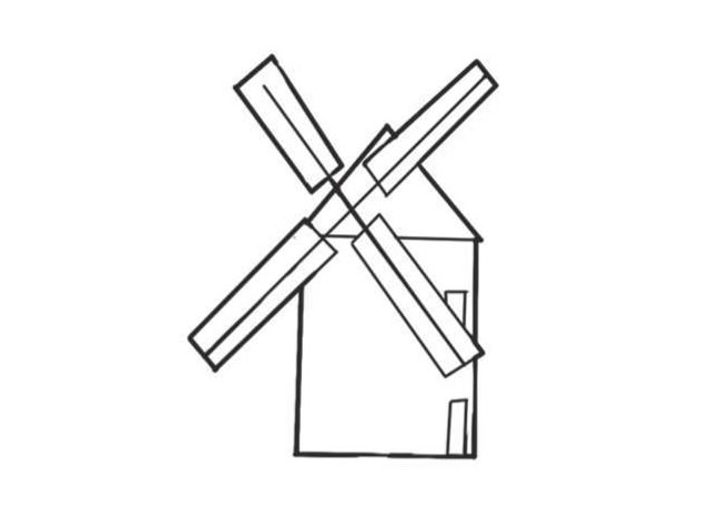 風(fēng)車簡筆畫創(chuàng)作步驟圖示04