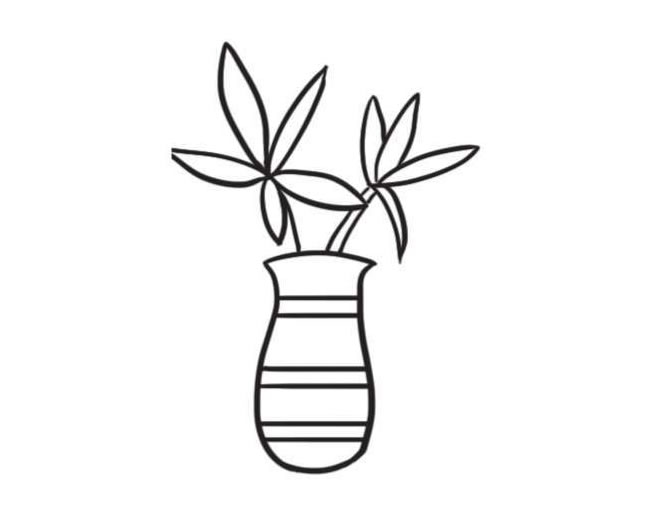 富貴竹簡筆畫創(chuàng)作步驟圖示03