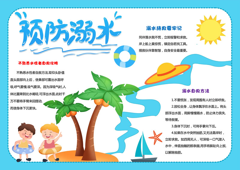 【預(yù)防溺水】手抄報(bào)高清大圖03