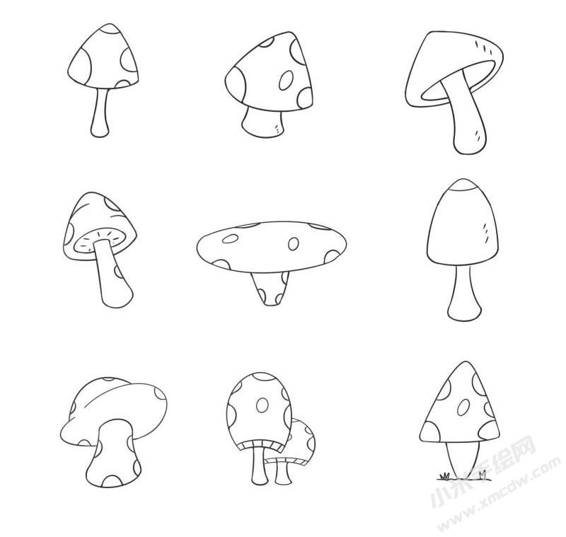 蘑菇簡筆畫集合