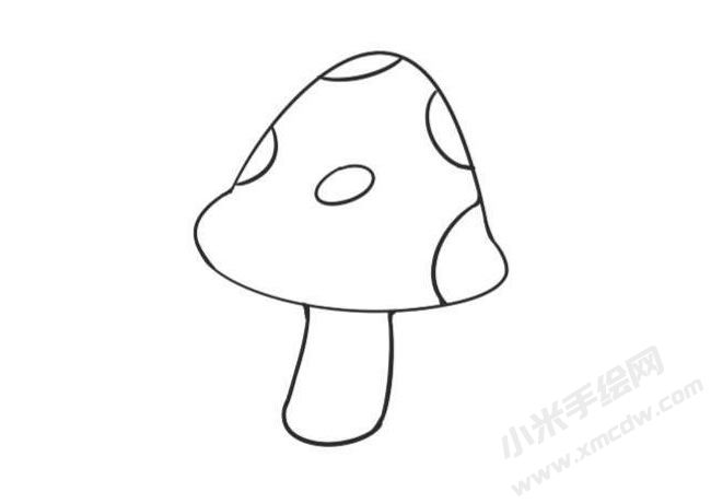 蘑菇簡筆畫創(chuàng)作步驟圖示03