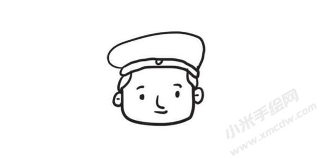 軍人簡(jiǎn)筆畫創(chuàng)作步驟圖示01