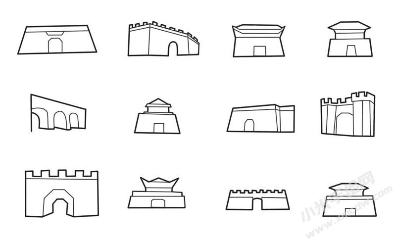 中國古代建筑簡筆畫集合