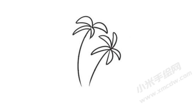 海灘簡筆畫創(chuàng)作步驟圖示02