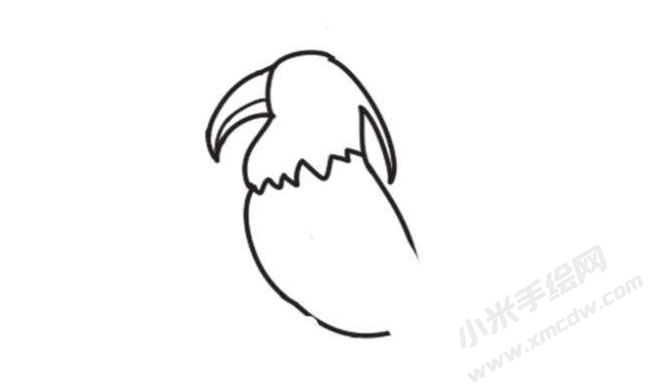 啄木鳥簡(jiǎn)筆畫創(chuàng)作步驟圖示02