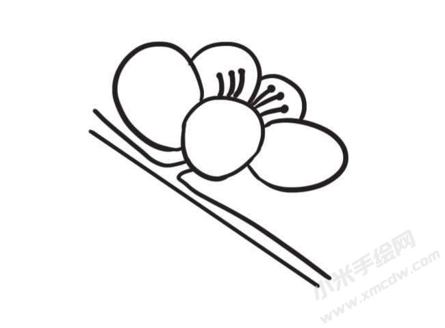 梅花簡(jiǎn)筆畫創(chuàng)作步驟圖示03