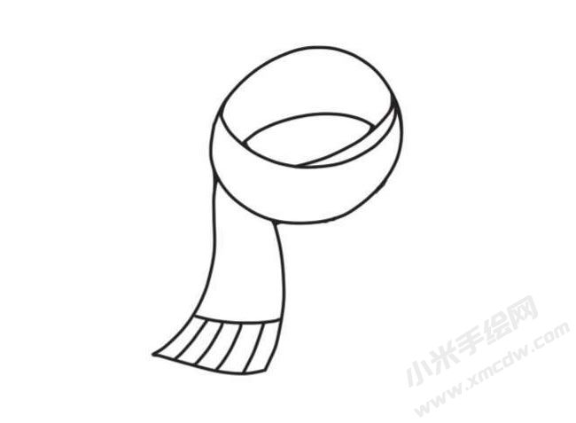 圍巾簡(jiǎn)筆畫(huà)創(chuàng)作步驟圖示03