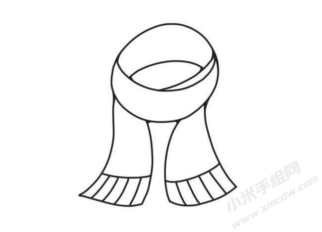 圍巾簡(jiǎn)筆畫(huà)創(chuàng)作步驟圖示04