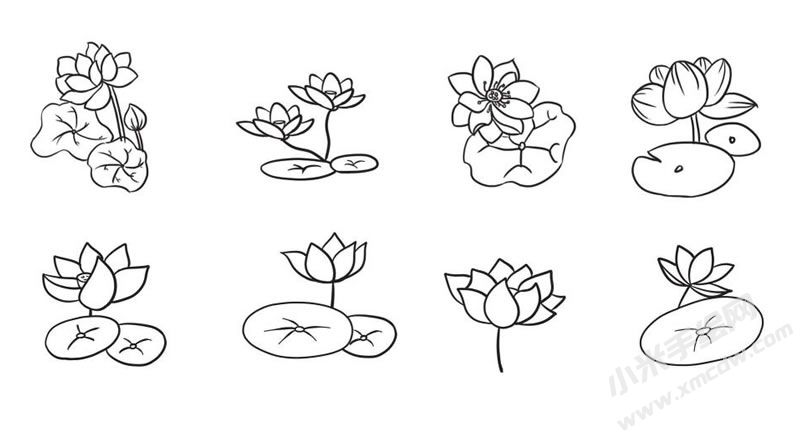 荷花簡(jiǎn)筆畫圖片
