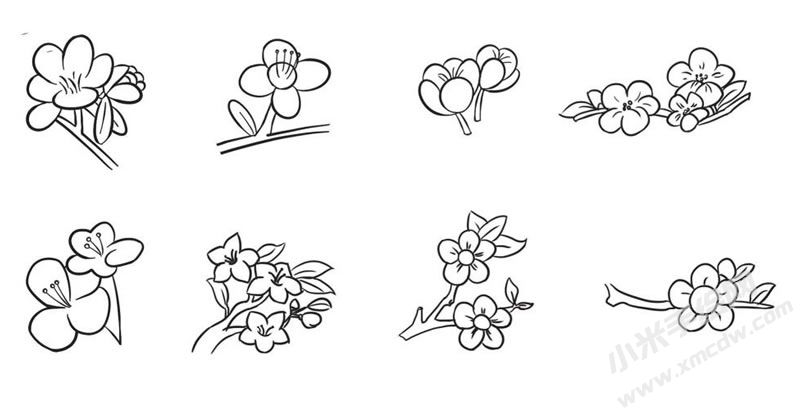 桃花簡(jiǎn)筆畫(huà)圖片