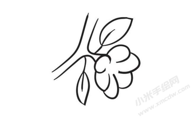 桃花簡(jiǎn)筆畫(huà)創(chuàng)作步驟圖示03