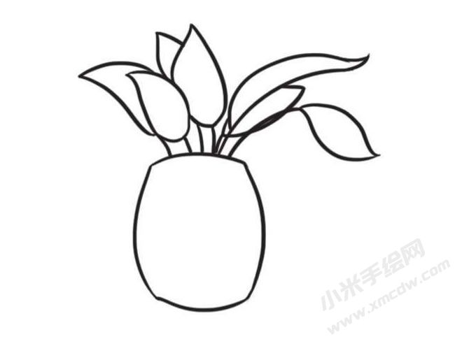 綠蘿簡(jiǎn)筆畫創(chuàng)作步驟圖示03