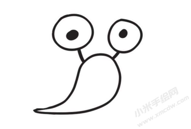蝸牛簡(jiǎn)筆畫(huà)創(chuàng)作步驟圖示02