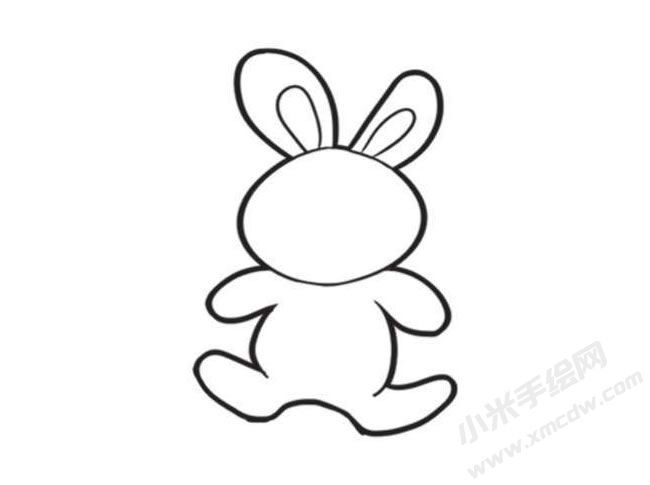 兔子簡筆畫創(chuàng)作步驟圖示03