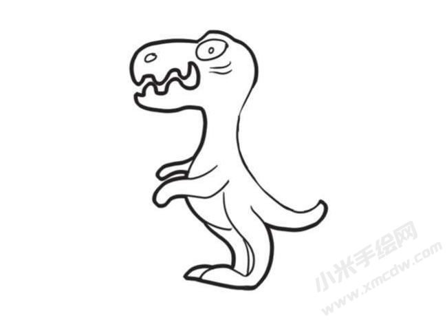 恐龍簡(jiǎn)筆畫創(chuàng)作步驟圖示03