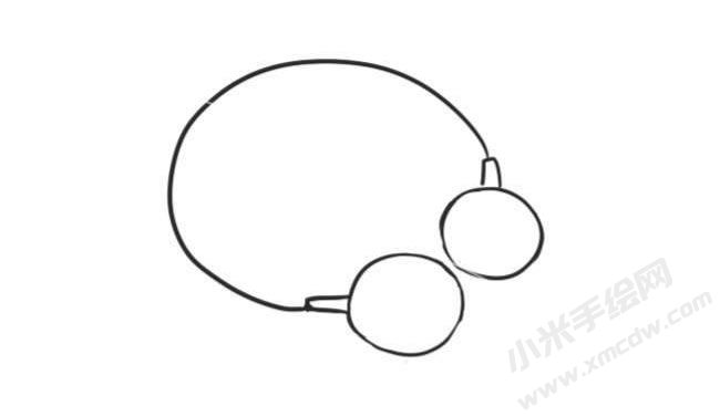 耳機(jī)簡(jiǎn)筆畫創(chuàng)作步驟圖示02