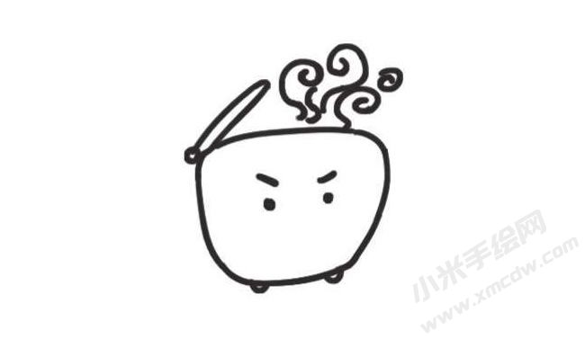 電飯煲簡筆畫創(chuàng)作步驟圖示04