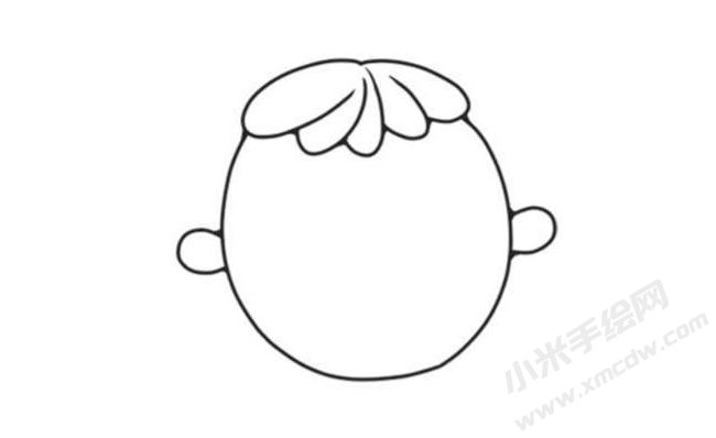 委屈表情簡筆畫創(chuàng)作步驟圖示02
