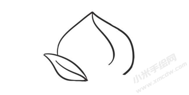 桃子簡(jiǎn)筆畫創(chuàng)作步驟圖示03