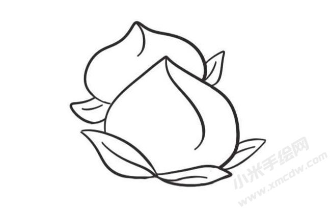 桃子簡(jiǎn)筆畫創(chuàng)作步驟圖示05