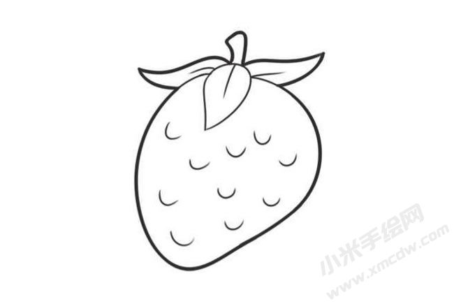 草莓簡(jiǎn)筆畫(huà)創(chuàng)作步驟圖示04