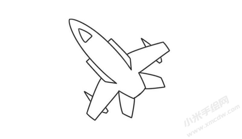 飛機(jī)簡(jiǎn)筆畫圖片02