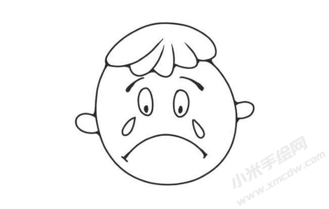 人物傷心表情簡(jiǎn)筆畫圖片04