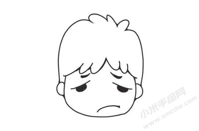 人物傷心表情簡(jiǎn)筆畫圖片06