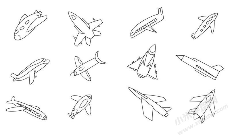 飛機(jī)簡(jiǎn)筆畫(huà)圖片