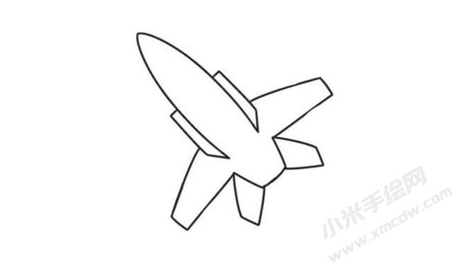 飛機(jī)簡(jiǎn)筆畫(huà)創(chuàng)作步驟圖示03