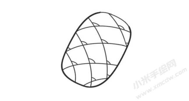 菠蘿簡(jiǎn)筆畫創(chuàng)作步驟圖示02